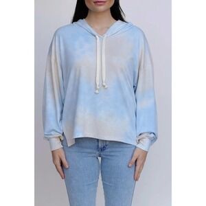 Found Dreamer High/low Hoodie In Milky Cloud Tie Dye Size M